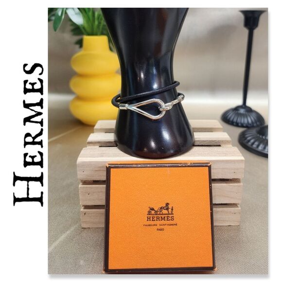 Authentic HERMES Double Jumbo Loop Bracelet W/ Box - Picture 1 of 11